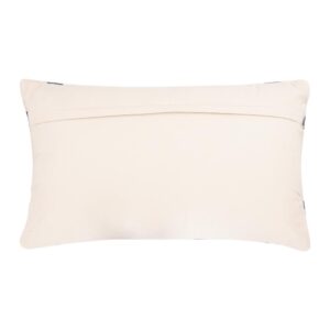 3R Studios Off-White with Blue and Brown Pattern Lumbar 26 in. x 16 in. Throw Pillow