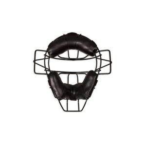 Champion Sports Adult Umpire Catcher Baseball Face Mask with Extended Throat and Ear Guard, Durable Metal Frame, and Adjustable Harness, Black