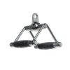 Power Systems Premium Revolving Steel Low Pulley Handle Accessory Attachment with Ergonomic Handgrips for Home & Gym Strength Building