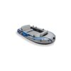 Intex Excursion 4 Person Inflatable Rafting and Fishing Boat Set with 2 Oars