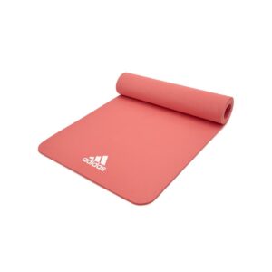 Adidas ADYG-10100PK Universal Exercise Roll Up Slip Resistant Fitness Pilates and Yoga Mat, 8mm Thick, Glow Pink