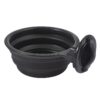 Hanging Crate Dog Bowl, Collapsible Silicone Water Food Feeder Bowl Cage Coop Cup for Cat Bird Pet, Black/Black