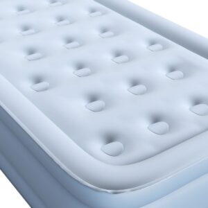 Simmons Beautyrest MM09517TW 15 Inch Posture Lux Portable Inflatable Bed Air Mattress with Adjustable Firmness, Express Pump, and Adapter, Twin