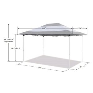 Z-Shade 14 x 10 Foot Instant Canopy Outdoor Patio Shelter, Grey & White (2 Pack)