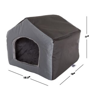 Petmaker Cozy Cottage House Shaped Dog Bed - Gray