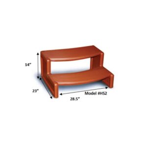 Confer Plastics Resin Multi Purpose Outdoor Non Slip Portable Spa and Hot Tub Handi-Step Deck Patio Steps Accessories, Espresso