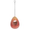 Transpac Dolomite 8 in. Orange Spring Hanging Bird Feeder