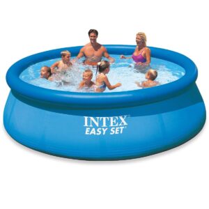 Intex 28131EH 12ft x 30in Easy Set Above Ground Inflatable Kid Swimming Pool with 530 GPH Filter Pump and 3 Inch Chlorine Tabs, 50 lbs