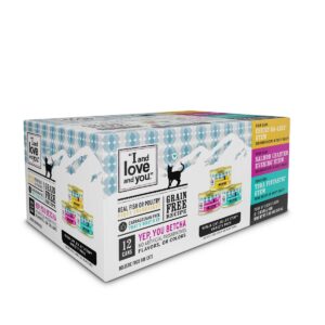 I and Love and You Grain Free Ninja Cat Jiu Jit Stew Poultry and Fish Premium Wet Cat Food - 3oz/12ct Variety Pack