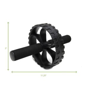 Mind Reader Ab Roller Wheel with Foam Grips, Black