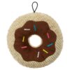 TrustyPup Chocolate Donut Durable Plush Dog - Brown - L