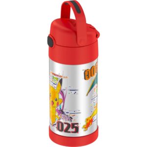 Thermos Pokémon 12oz FUNtainer Water Bottle with Bail Handle - Red