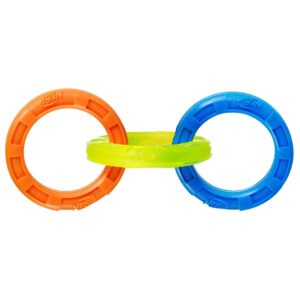 NERF 3-Ring Tug Dog Toy - Blue - L