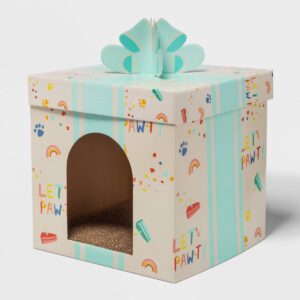 Single Level Birthday Present Cat Scratch House - Boots & Barkley™