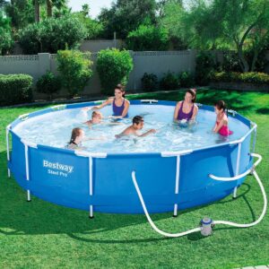 Bestway Steel Pro 12ft x 30in Frame Above Ground Pool Set with Pump and Cover
