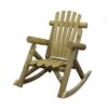 Lakeland Mills Country White Cedar Wood Log Outdoor Porch Patio Rocking Chair Furniture, Natural