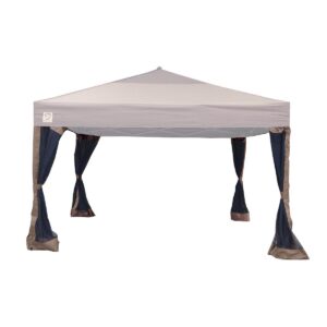 Z-Shade 12 x 12 Ft Portable Canopy w/TanZ-Shade Mesh Wall Screen Room Attachment