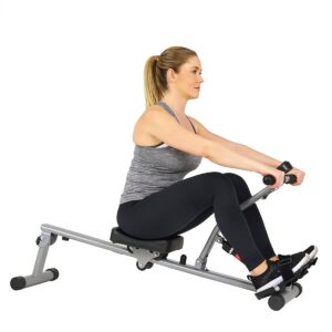 Sunny Health and Fitness Rowing Machine - Silver