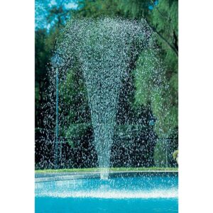 JED Pool Tools 90-915 Outdoor Backyard Adjustable Height and Spray Location Above and In Ground Swimming Pool Spray Waterfall Fountain, White