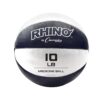 Champion Sports Rhino Textured Leather 7.79 Inch Round Non Slip Grip Exercise Medicine Fitness Training Weight Ball, 10 Pounds, Blue