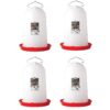 Little Giant Extra Large 3-Gallon Capacity Heavy-Duty Plastic Gravity Fed Poultry Waterer System (4 Pack)