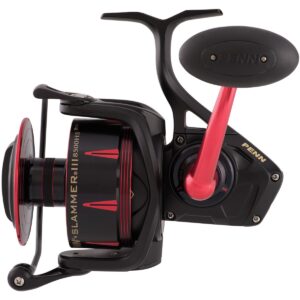 Penn Slammer III Spinning Reel - Gear Ratio: 4.2:1 - Reel Size: 9500 -Black/Gold