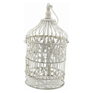 15"H Iron Bird House - White - Olivia & May