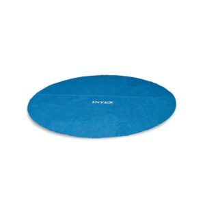 Intex 18 Ft Round Easy Solar Cover and Maintenance Kit w/ Vacuum Skimmer & Pole