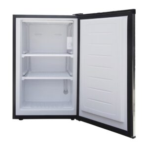 Magic Chef MCUF3S2 Compact Sleek 3 Cubic Foot Freestanding Mini Small Upright Freezer, Stainless Steel