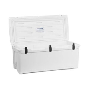 Engel 123 High Performance 108-Quart Portable Durable Rotomolded Airtight 130 Can Hard Cooler and Ice Box for Camping, Sports Events, & Fishing, White