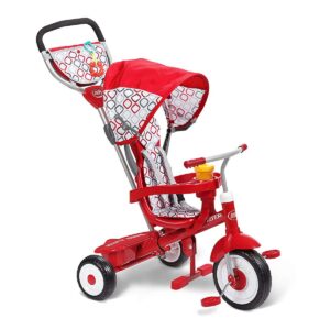 Radio Flyer Ultimate 4-in-1 Stroll ‘N Trike Ride On with 3-Point Harness, Red