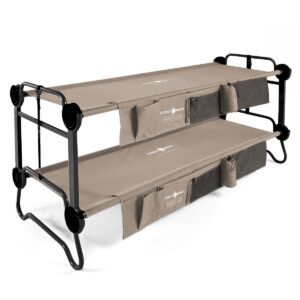 Disc-O-Bed Cam-O-Bunk Bench Double Cot w/ Organizer & No Slip Foot Pads Set of 4