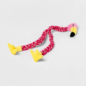 Flamingo Rope Dog Toy - Pink - M - Sun Squad™