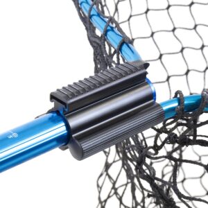 CLAM 15736 Fortis Bass Fishing Angling Landing Net with 110 Inch Telescoping Handle, Conservation Focused Design, and Rubberized Coating