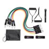 Monoprice GetFit Fitness Workout Resistance Bands Set of 5 Color Coded Bands Durable Construction with Door Anchors, Ankle Straps, Hand Grips