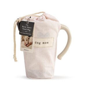 DEMDACO Dog Mom Heart Travel Mug White