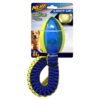 NERF Rope Snake Light Up Head New Braid Dog Toy - Blue & Green