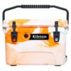 Elkton Outdoors ELK-ICE-20ORG Heavy Duty Rotomolded Portable 20 Quart Commercial Grade Insulated Hardside Ice Chest Beverage Cooler, Orange