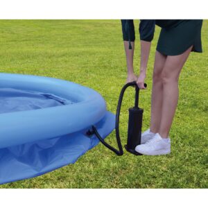 JLeisure Avenli 17807 10 Foot x 30 Inch 2 to 3 Person Capacity Prompt Set Above Ground Kid Inflatable Outdoor Backyard Swimming Pool, Blue