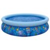 JLeisure Sun Club 17788 6.75 Foot x 18.5 Inch 2 to 3 Person Capacity Sea World 3D Above Ground Kid Inflatable Outdoor Backyard Pool, Blue