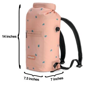 IceMule 1007-SB Jaunt Small Collapsible Portable Soft Sided Roll Top 9 Liter 6 Can Lightweight Insulated Waterproof Leak Proof Backpack Cooler Bag