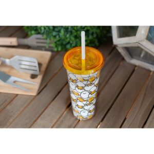 Seven20 Sanrio’s Gudetama 20 Oz Insulated Tumbler With Lid & Straw