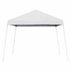 Z-Shade 10 x 10 Foot Angled Leg Instant Shade Outdoor Canopy Tent Portable Shelter with Durable Steel Frame and Carrying Bag, White
