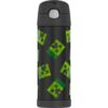 Thermos Minecraft 16oz FUNtainer Water Bottle - Black