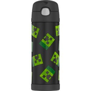 Thermos Minecraft 16oz FUNtainer Water Bottle - Black