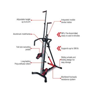 MaxiClimber XL Hydraulic Resistant Vertical Climber and Exercise Workout System