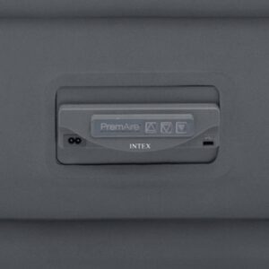 Intex Premaire II Elevated Queen Air Mattress with Fiber-Tech and Electric Pump - Gray