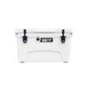 Driftsun Heavy Duty Rotomolded Thermoplastic UV Resistant Portable 45 Quart Insulated Hardside Ice Chest Beverage Cooler, White