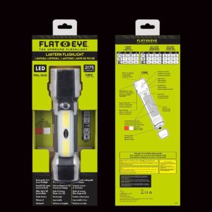 FLATEYE FR-2100 LED Rechargeable Flashlight/Lantern - Black
