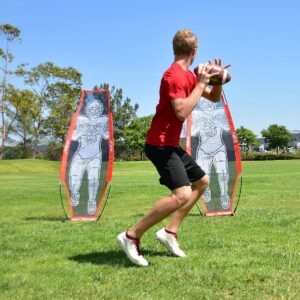 GoSports Xtraman 76 Inch Quarterback Football Accuracy and Footwork Training Dummy Defender Mannequin with Portable Carrying Case
